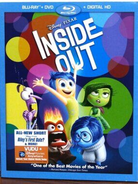 Disney PIXAR INSIDE OUT  Blu-ray + DVD + Digital HD  BONUS EXTRAS